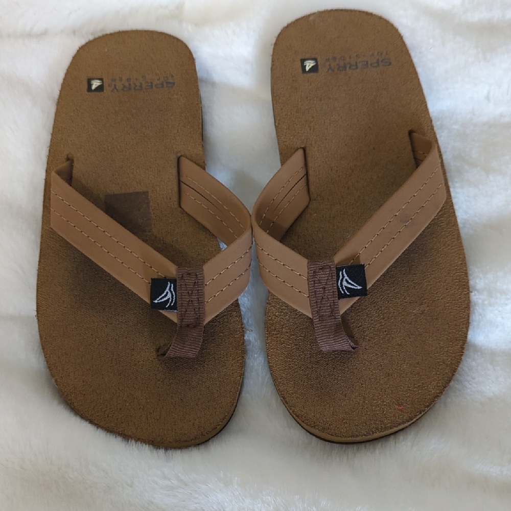 Sperry Tan Flip Flops